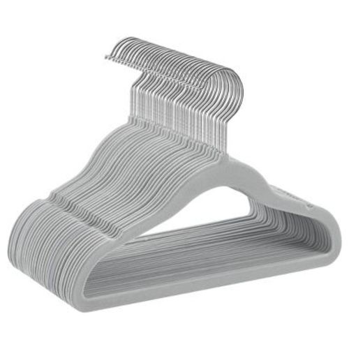 Baby Hangers 30 Pack, Kids Hangers for Closet, 30 x 20.5 cm, Silver 360° Swivel Hooks, Space-Saving Clothes Hangers, Gray