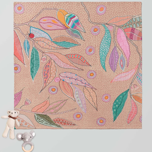 Bush Leaves - Muslin Baby Swaddle Wrap