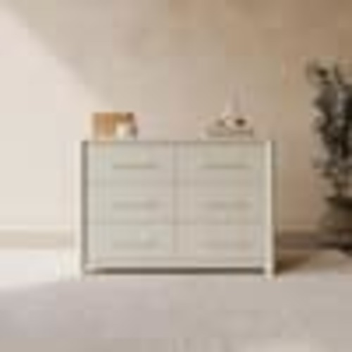 Storkcraft Malta Frosted Oat 6 Drawer 47.72 in. Wide Dresser 03786-40D