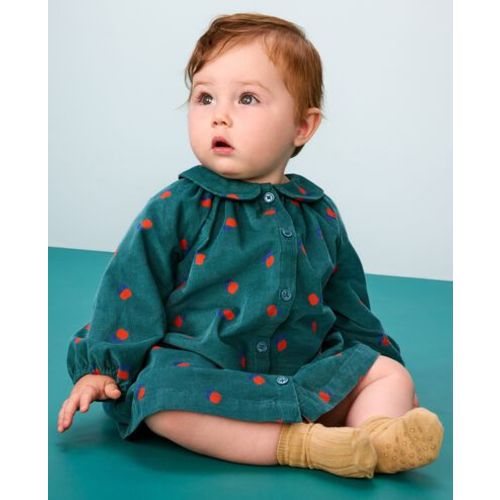 Baby Long Sleeve Corduroy Dress & Bloomers Set