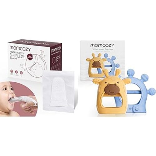 Momcozy Baby Finger Toothbrush&Baby Teether Toys