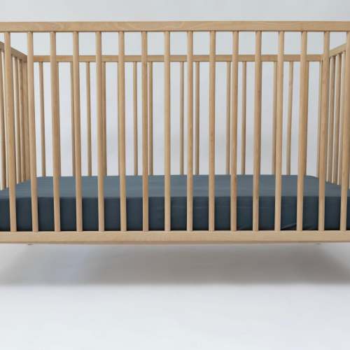 Dark Steel Blue Crib Sheet – Brave Little Ones