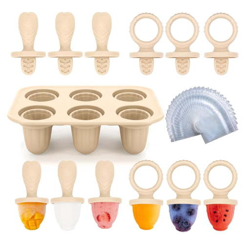Silicone Popsicle Mold For Relieving Peeling - Mini Popsicle Machine 6-chamber, BPA Free Breast Milk Popsicle Mold, Suitable For Making Ice Cream - Easy To Fill And Drip Proof.