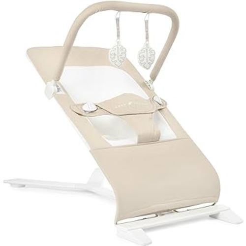 Baby Delight Alpine Deluxe Portable Bouncer, Infant, 0-6 Months, 100% GOTS Certified Cotton Fabrics, Organic Oat