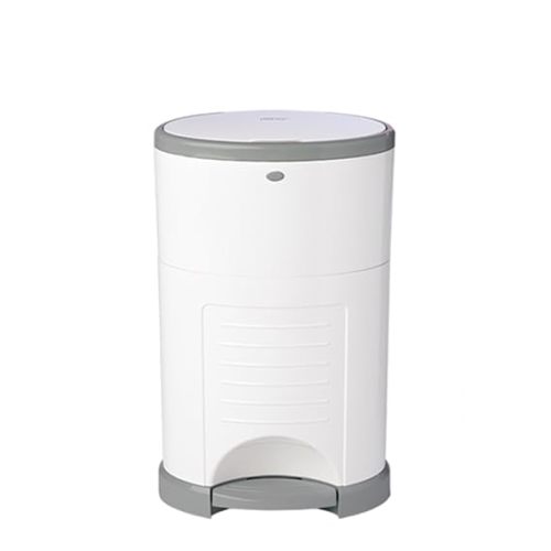 Diaper Dekor EKO Classic Diaper Pail, White | ONLY Eco-Friendly Diaper Pail Made with 70% Recycled Materials | Hands-Free: Step–Drop–Done | Cost-Effective Refill System