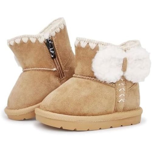 Baby Boots Winter Snow Booties Infant Boys Girls Outdoor Warm Shoes for Cold Weather 6 9 12 15 18 24 Months