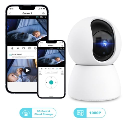 FEBFOXS 2K Baby Monitor Indoor Security Camera for Home Security