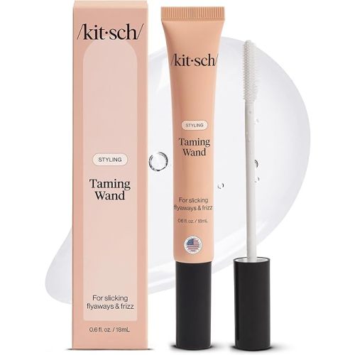 Kitsch Fly Away Stick for Hair - Taming Wand with Biotin, Aloe & Vitamin E - Clear Serum-Like Gel Hair Mascara for Flyaways & Baby Hairs - Lightweight Hair & Multi-Use Hair Stick - 18ml