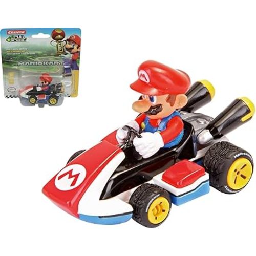 Carrera Pull & Speed 15818404 Official Licensed Kids Mario Kart Toy Car Pull Back Vehicle for Ages 3 and Up - Mario