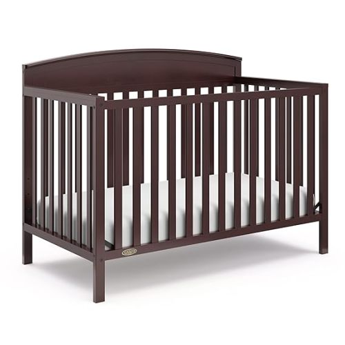 Graco Benton 5-in-1 Convertible Crib (Espresso) – GREENGUARD Gold Certified, Converts from Baby Crib to Toddler Bed, Daybed and Full-Size Bed, Fits Standard Full-Size Crib Mattress