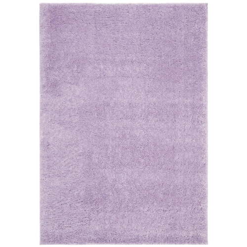SAFAVIEH August Carlene Solid Plush Shag Area Rug, Lilac, 6' x 9'