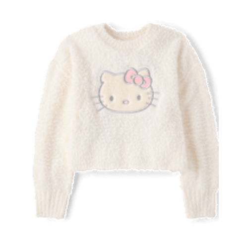 Girls Long Sleeve Hello Kitty® Applique Sweater - PINK | The Children's Place