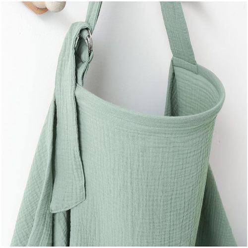 MairMore Muslin Nursing Covers for Breastfeeding, Privacy Breast Feeding Cover with Arch Neckline for Mom and Baby, Breathable 100% Cotton Nursing Apron Multi-use Stroller Cover