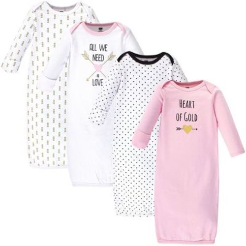 Hudson Baby Infant Girl Cotton Gowns, Heart, Preemie-Newborn