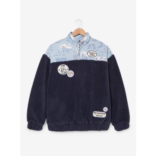Disney Winnie the Pooh Toile Women's Sherpa Quarter Zip Crewneck - BoxLunch Exclusive | BoxLunch