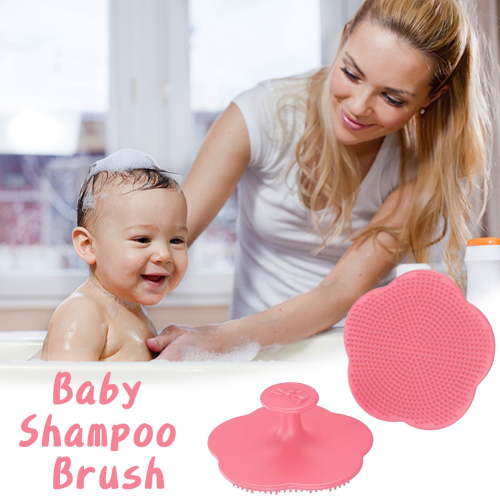 Baby Bath Brush, Yannianjz babyBath Brush, Silicone Infant Scalp Brush for Cradle Cap, Gentle Shampoo Brush for Infants, Soft Bristle Bath Tool forbabyHair Care and Massage