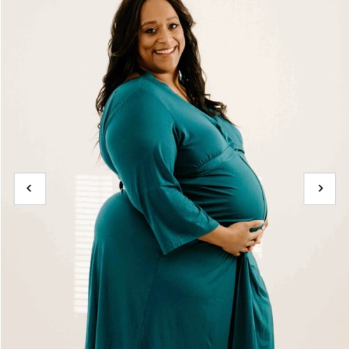 Lila Labor & Postpartum Gown in Deep Teal