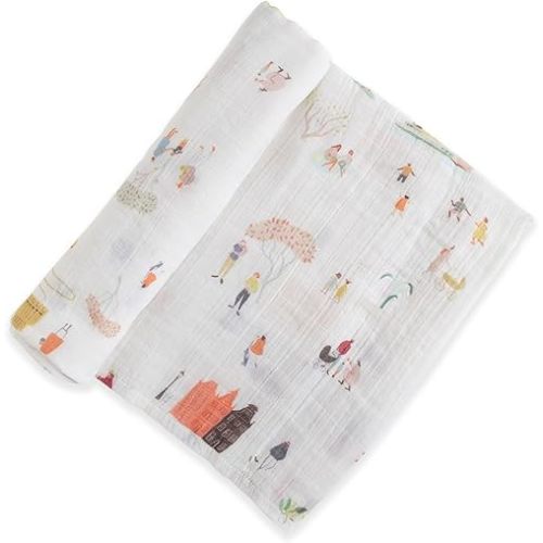 PEHR Muslin Cotton Swaddle, Explore The World | Organic Baby Blanket | Ultra-Soft & Versatile | 47” x 47”