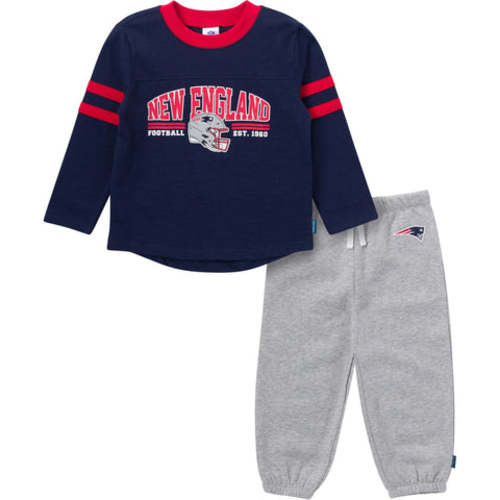 2-Piece Infant & Toddler Boys New England Patriots Shirt and Sweatpant Set