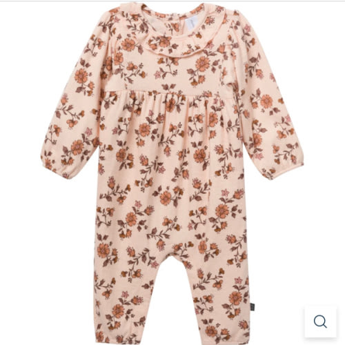 Baby Girls Pink Wildflower Ruffle Collar Romper – Gerber Childrenswear