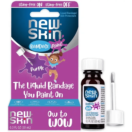 New-Skin Kids Liquid Bandage Paint, Sting Free Waterproof Bandage for Scrapes and Minor Cuts, 0.3 Ounce (Packaging May Vary)