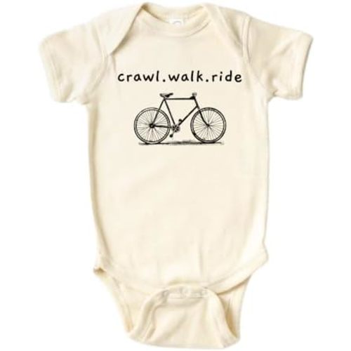Crawl Walk Ride Bike Baby Bodysuit, Newborn Outfit, Baby Clothes, Gift for Children