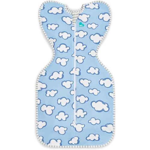 Love to Dream Swaddle UP, Baby Sleep Sack, Self-Soothing Swaddles for Newborns, Get Longer Sleep, Snug Fit Helps Calm Startle Reflex, New Born Essentials for Baby, 1.0 TOG, 13-19 lbs, Daydream Blue