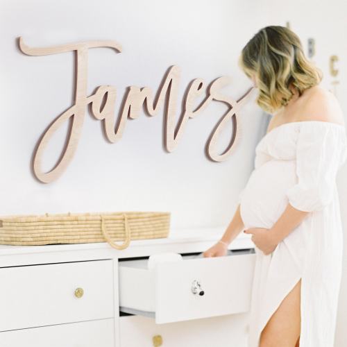 Wooden Name Sign - Nursery Name Sign for Baby Girl or Boy Room with Custom Wooden Letters Baby Shower Gift Wood Name Sign Nursery Decor Art