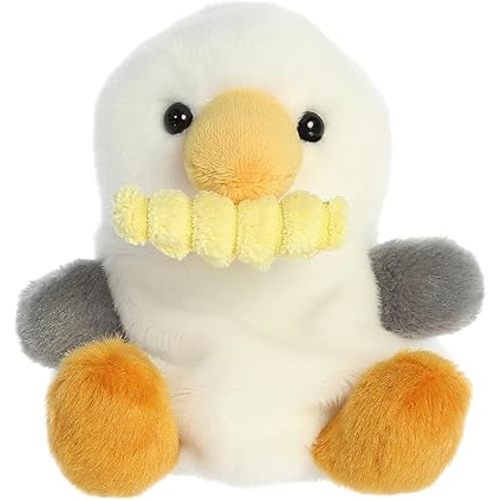 Aurora® Adorable Palm Pals™ Buoy Seagull with Fry™ Stuffed Animal - Pocket-Sized Play - Collectable Fun - White 5 Inches