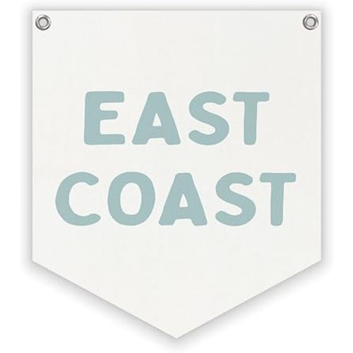 Lacama Coastal Room Decor Wall Art, East Coast Banner, Blue Aesthetic Trendy Wall Hanging Banner Pennant Flag for Bedroom College Dorm Coastal Room,12.4x14