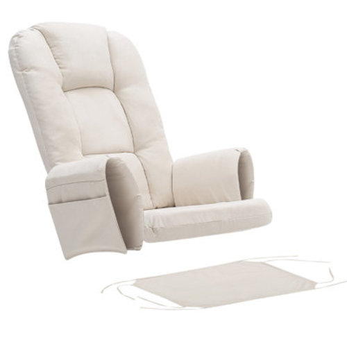 Trinx Plush Suede Rocking Chair Cushion Replacement Set With Storage Pockets & Ergonomic Support & Reviews | Wayfair
