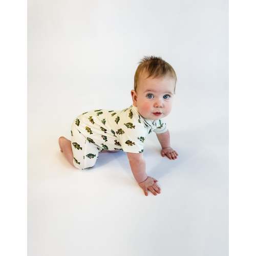 SS Polo Romper - Lake Fish – Goosies