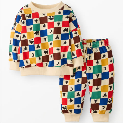 Baby Holiday French Terry Sweatshirt & Sweatpants Set | Hanna Andersson