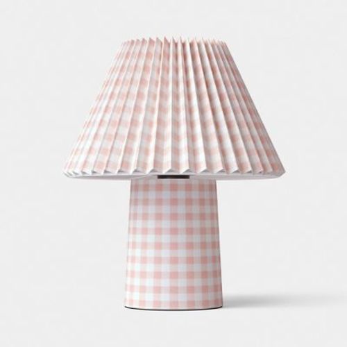 Trend Pleated Double Shade Plaid Pink - Room Essentials™