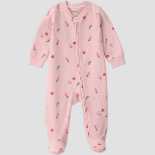 Carter's Just One You® Baby Girls' Vegetable Sleep N' Play - Light Pink 3M