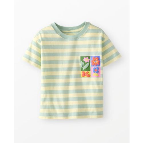 Relaxed Fit Striped Graphic T-Shirt