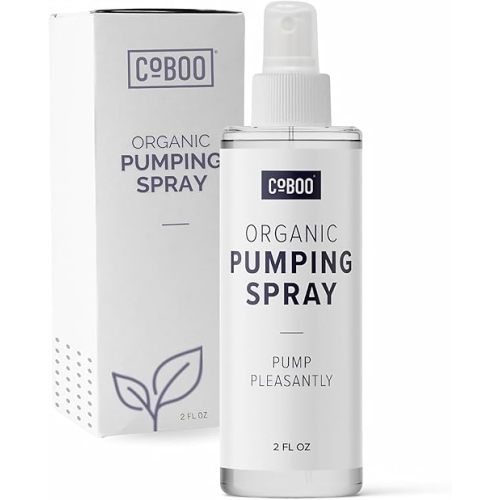 CoBoo Pumping Spray 2 Fl Oz | Organic Skin Lubricant for Breast Pumping | Pump Flange Spray for Breast Shields | Vegan & Lanolin Free, Made in USA | Helps Sore Nipples & Clogged Milk Ducts