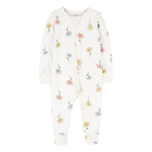 Baby Girl Carter's Floral Zip-Up PurelySoft Sleep & Play