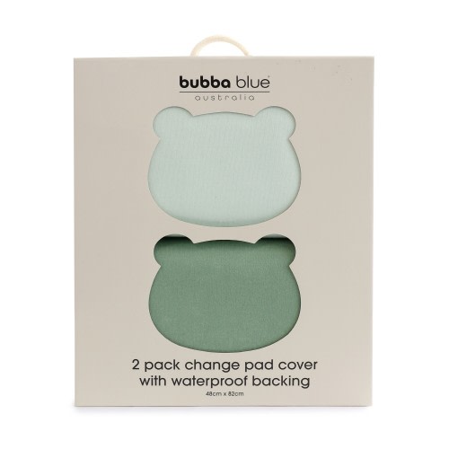 Bubba Blue Sundae Change Mat Cover 2 Pack Greentea