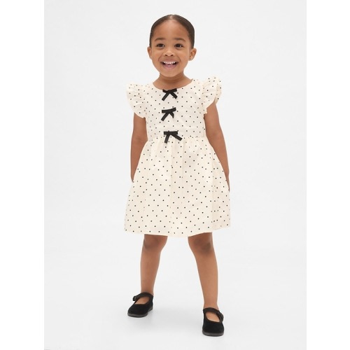 Baby & Toddler Flutter Sleeve Bow Dress | Gap