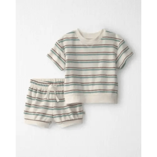 Baby 2-Piece Terry Top & Short Set Made with Organic Cotton in Stripes - Little Planet | Carter's
