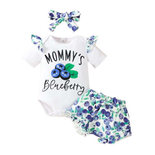 THDHVS Girls Romper,Baby Romper,Baby Girl Clothes Cotton Romper Floral Bodysuits Infant Outfit Set White 3-6 Months
