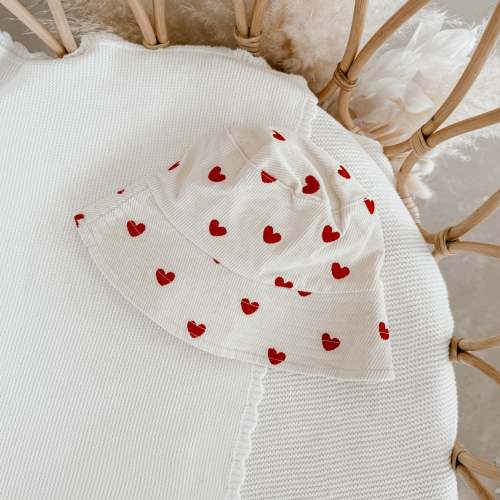 Corduroy Bucket Hat - Love Heart