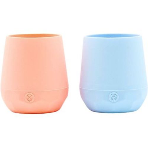 WeeSprout Silicone Baby Training Cups, Set of 2 Soft Silicone Cups - Pastel Blue & Pastel Coral
