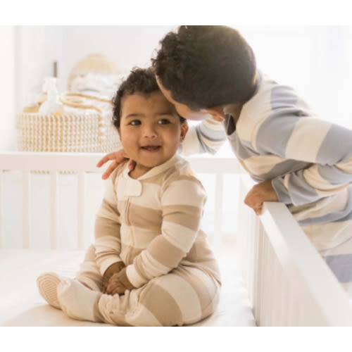 Rugby Stripe Organic Cotton Pajamas - Oat – Burt's Bees Baby