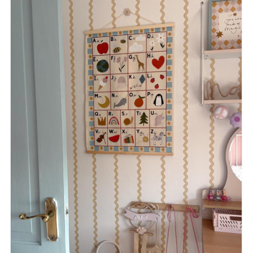 Alphabet Banner with Wood Hanger