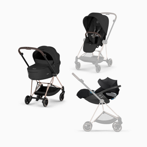 Cybex MIOS + CLOUD T + MIOS Fold Lux Travel System Bundle - Sepia Black
