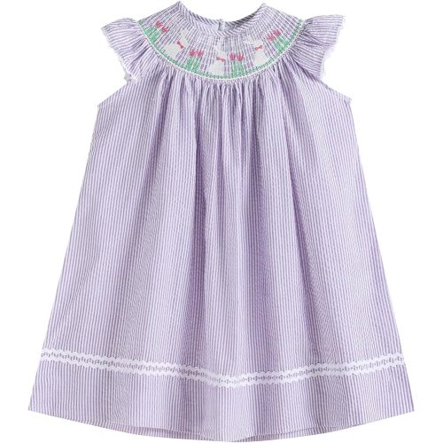 Lil cactus Baby and Girls Smocked Easter Bunny Bishop Dress