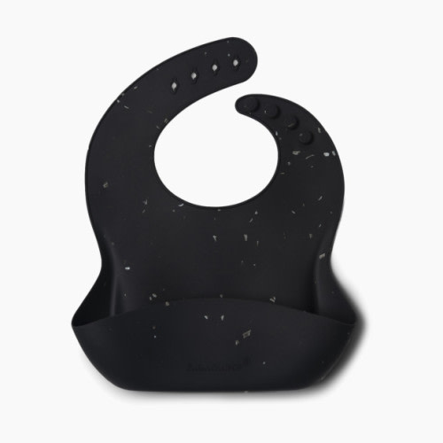 Printed Silicone Bib - Confetti Charcoal