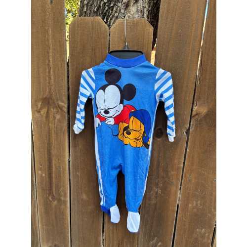 1989-1990s Vintage Baby Mickey & Co Mickey Mouse and Pluto baby bodysuit size 6-9 months, Deadstock baby clothes, Cute, Adorable, Nostalgia.